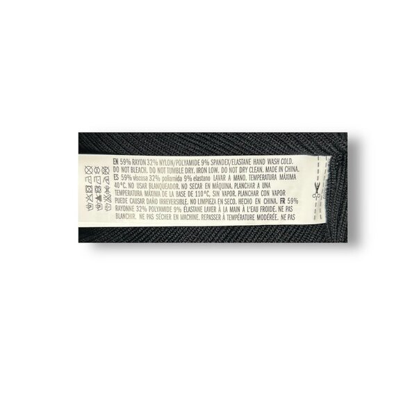 Anthropologie Endless Rose L Black Knit Rhinestone Trim Wedding Guest Mini Dress - Picture 9 of 9